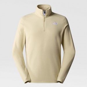 The North Face 100 Glacier 1/4 Zip Fleece Gravel | ODNVZY-896