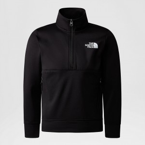 The North Face 1/4 Zip Sweatshirt Tnf Black - Tnf Black | OUXNSD-962