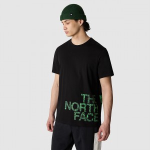 The North Face Blown Up Logo T-Shirt Tnf Black | MLTVYB-091