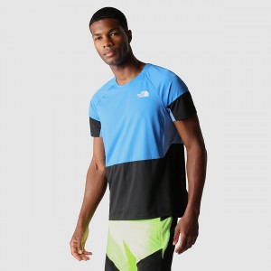 The North Face Bolt Tech T-Shirt Super Sonic Blue - Tnf Black | WAJETX-643