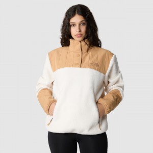 The North Face Cragmont 1/4 Neck Fleece Gardenia White - Almond Butter | ODZLGY-136