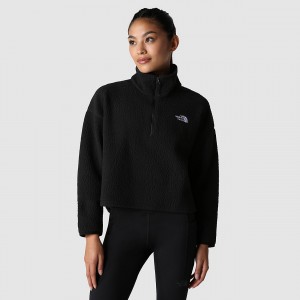 The North Face Cropped High Pile Fleece Tnf Black | ILPCVR-971