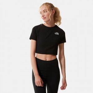 The North Face Cropped T-Shirt Tnf Black | CDWNGF-810