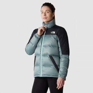 The North Face Diablo Down Jacket Powder Teal - Tnf Black | BOKXTN-948