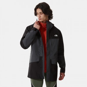 The North Face Dryzzle All-Weather FUTURELIGHT™ Jacket Asphalt Grey - Tnf Black | CQUMJS-503