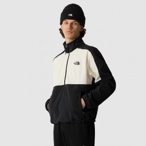 The North Face Elements Polartec® 100 1/4 Zip Fleece Gardenia White/Tnf Black | ZXNCDT-627