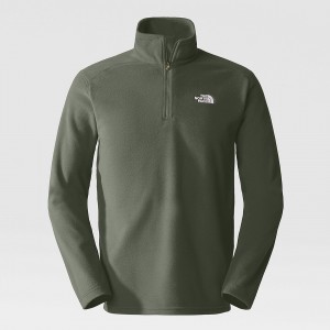 The North Face Emilio 1/4 Zip Fleece New Taupe Green | YGPAKT-923