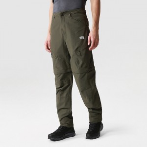 The North Face Exploration Convertible Tapered Trousers New Taupe Green | IFSYCU-128