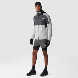 The North Face Mountain Athletics Lab Dual Shorts Asphalt Grey - Tnf Black | FZQUEW-573