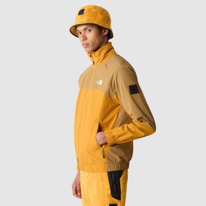 The North Face NSE Shell Suit Top Citrine Yellow - Utility Brown | VEGQHF-364