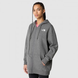 The North Face Open Gate Full-Zip Hoodie Tnf Medium Grey Heather | KZMONL-152