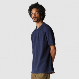 The North Face Piquet Polo Shirt Summit Navy | JKIODE-876