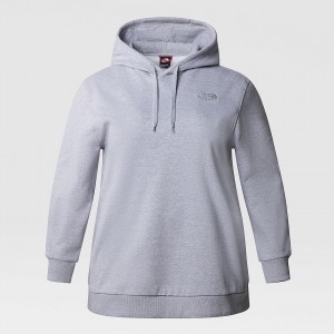 The North Face Plus Size Oversized Essential Hoodie Tnf Light Grey Heather | TOBUEH-763