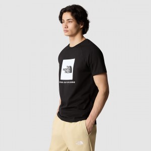 The North Face Raglan Redbox T-Shirt Tnf Black - Tnf White | IZSMBT-149