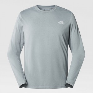 The North Face Reaxion Amp Long-Sleeve T-Shirt Mid Grey Heather | GHTEZI-586