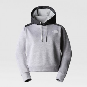 The North Face Reaxion Fleece Pullover Hoodie Tnf Light Grey Heather/Asphalt Grey | SMUJFT-194