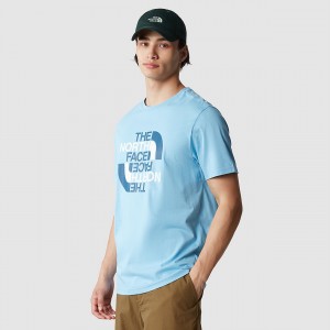 The North Face Reverse Logo T-Shirt Pinnacle Blue | KYHLUC-732