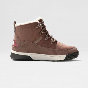 The North Face Sierra Waterproof Street Boots Deep Taupe/Wild Ginger | JBCNIH-069