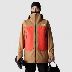 The North Face Summit Verbier GORE-TEX® Jacket Radiant Orange - Almond Butter | FAVCQR-348