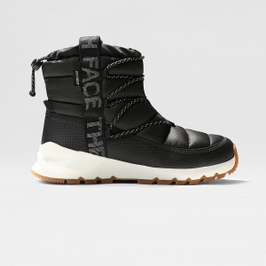 The North Face ThermoBall™ Waterproof Lace Up Winter Boots Tnf Black/Gardenia White | VKICBX-384