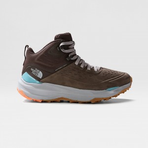 The North Face VECTIV™ Exploris II Leather Hiking Boots Bipartisan Brown/Demitasse Brown | QXAHFO-915