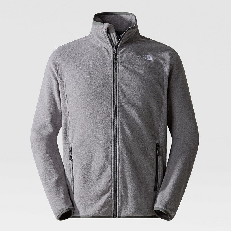 The North Face 100 Glacier Full-Zip Fleece Tnf Medium Grey Heather | GWCMIZ-563