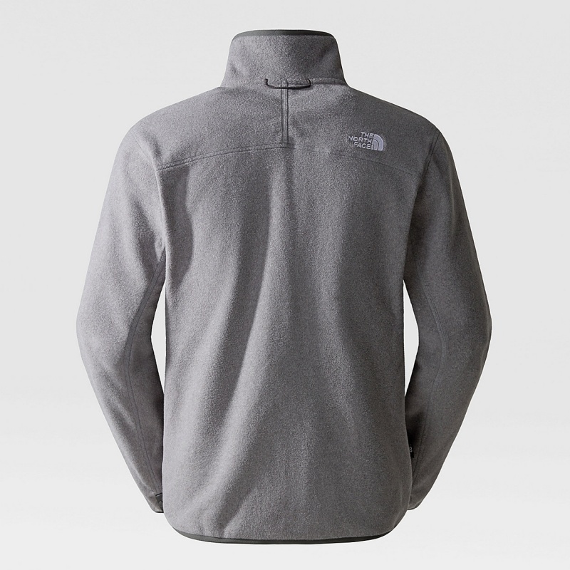 The North Face 100 Glacier Full-Zip Fleece Tnf Medium Grey Heather | GWCMIZ-563