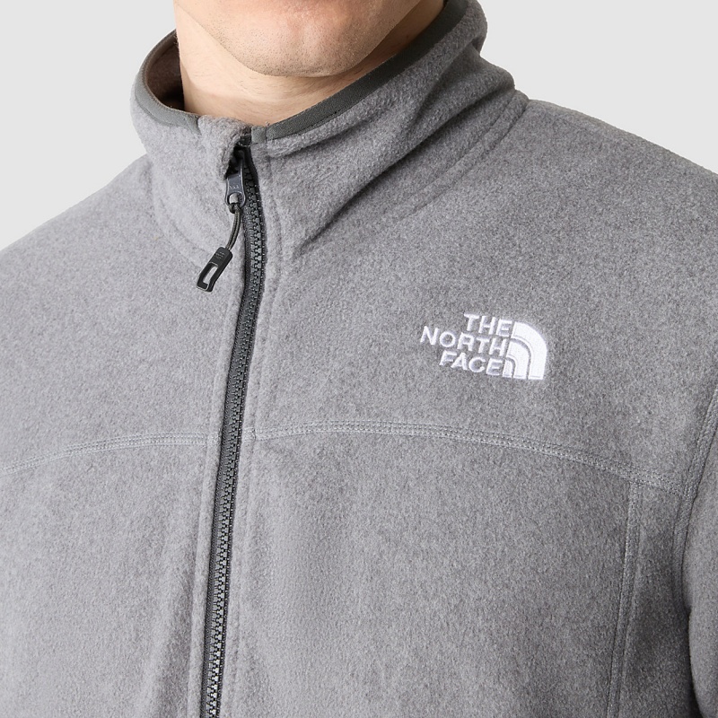 The North Face 100 Glacier Full-Zip Fleece Tnf Medium Grey Heather | GWCMIZ-563