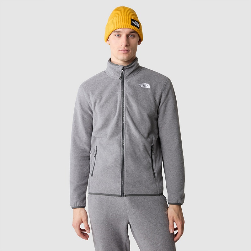 The North Face 100 Glacier Full-Zip Fleece Tnf Medium Grey Heather | GWCMIZ-563