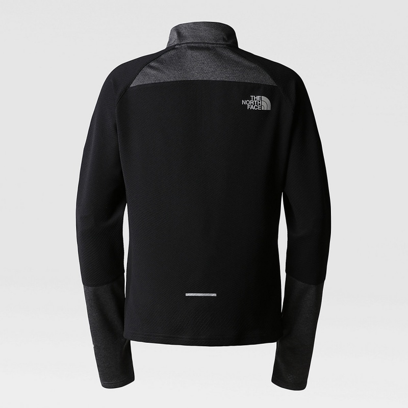 The North Face 1/4 Zip Run Fleece Tnf Black - Asphalt Grey | KJTOXE-397