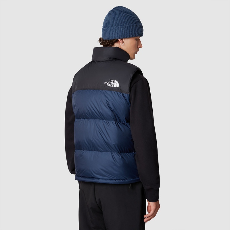 The North Face 1996 Retro Nuptse Gilet Summit Navy - Tnf Black | LAKBOW-839