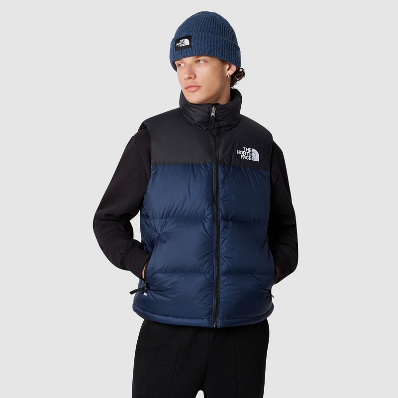 The North Face 1996 Retro Nuptse Gilet Summit Navy - Tnf Black | LAKBOW-839