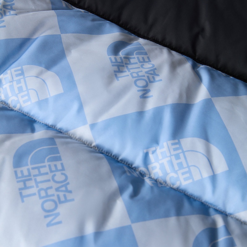 The North Face 1996 Retro Nuptse Jacket Dusty Periwinkle Logo Geometry Print | BDKAIM-581