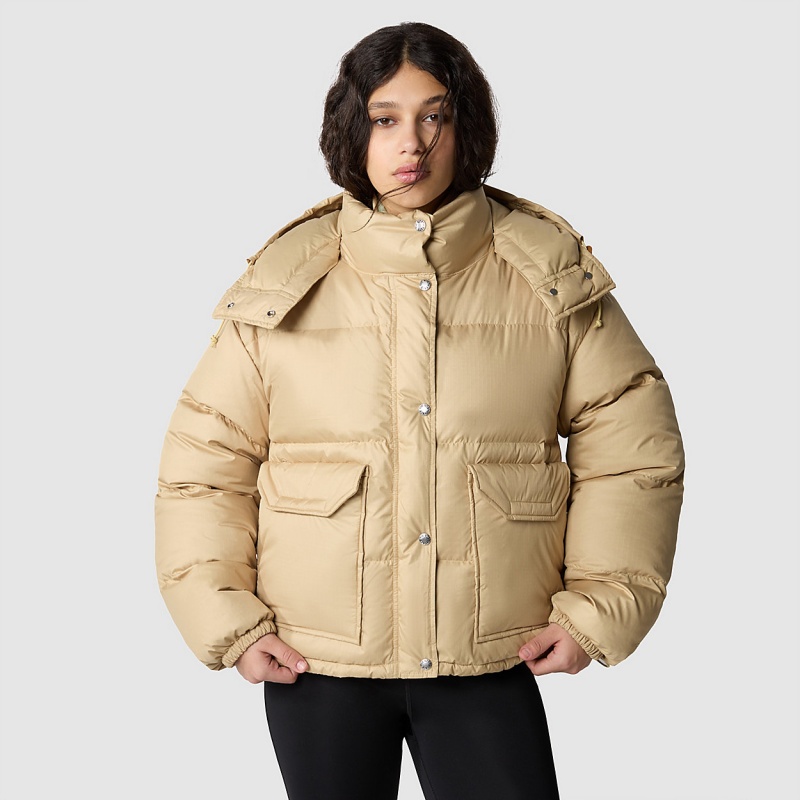 The North Face 71 Sierra Down Short Jacket Khaki Stone | AQCSJV-428