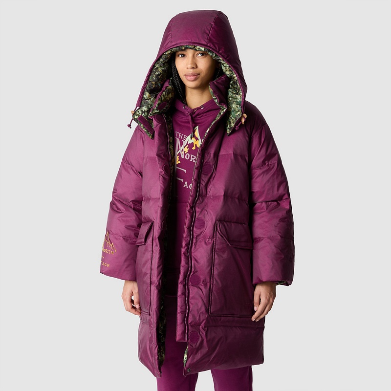 The North Face 73 North Face Parka Boysenberry - Misty Sage Fallen Leaves Print | CALGTM-871