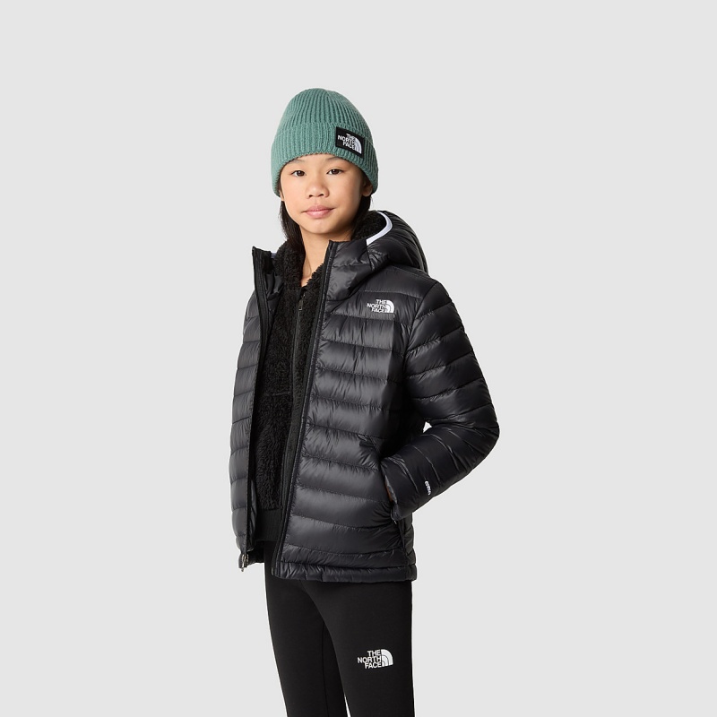 The North Face Aconcagua Hooded Down Jacket Tnf Black - Tnf White | ROITVQ-308