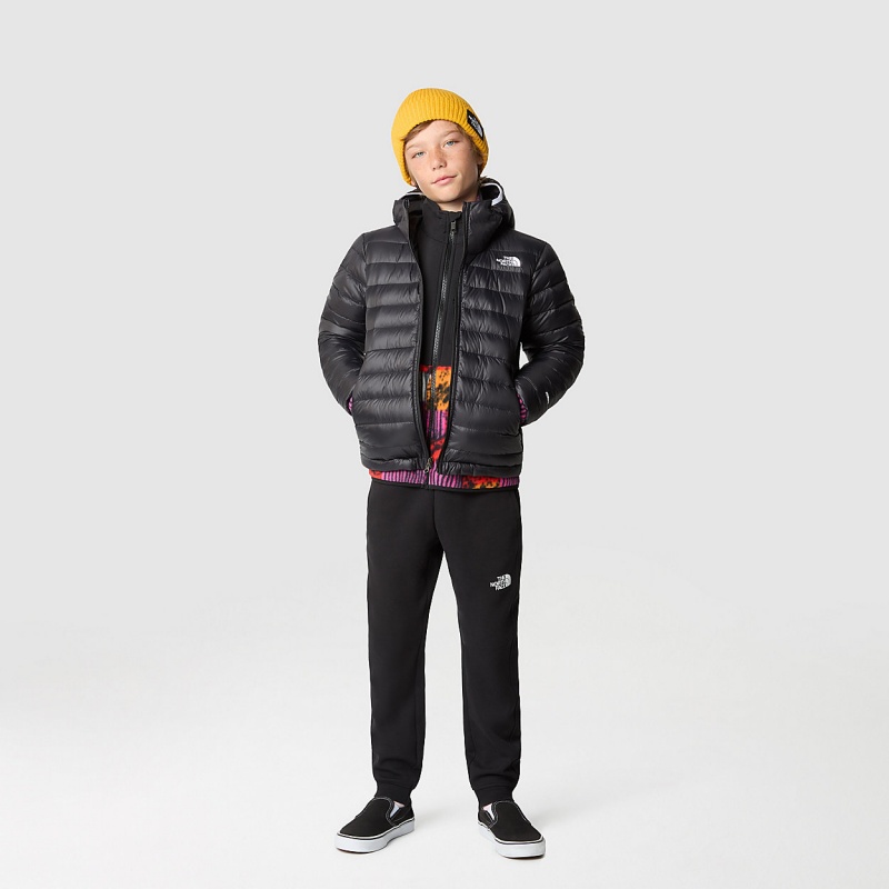 The North Face Aconcagua Hooded Down Jacket Tnf Black - Tnf White | ROITVQ-308