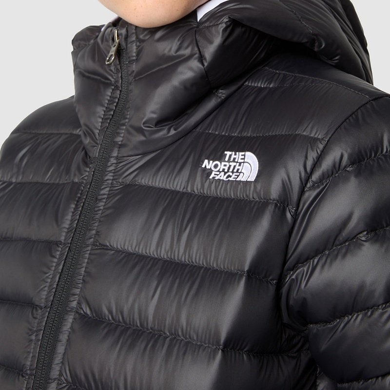 The North Face Aconcagua Hooded Down Jacket Tnf Black - Tnf White | ROITVQ-308