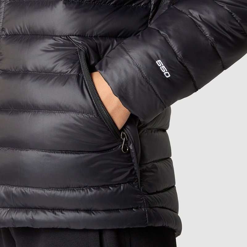 The North Face Aconcagua Hooded Down Jacket Tnf Black - Tnf White | ROITVQ-308