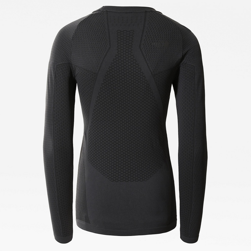 The North Face Active Long-Sleeve T-Shirt Asphalt Grey - Tnf Black | BMJVUZ-723