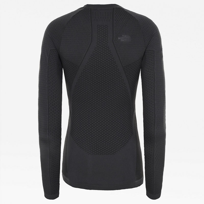 The North Face Active Long-Sleeve T-Shirt Asphalt Grey - Tnf Black | BMJVUZ-723