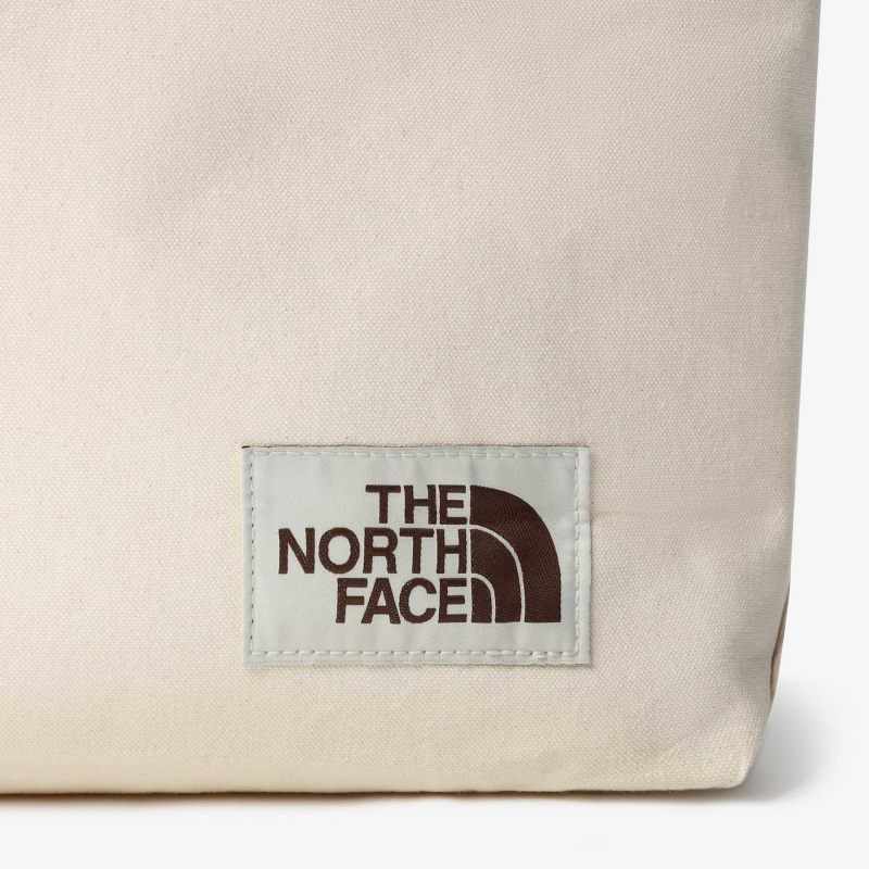 The North Face Adjustable Cotton Tote Bag Weimaraner Brown Large Logo Print | KERITZ-023