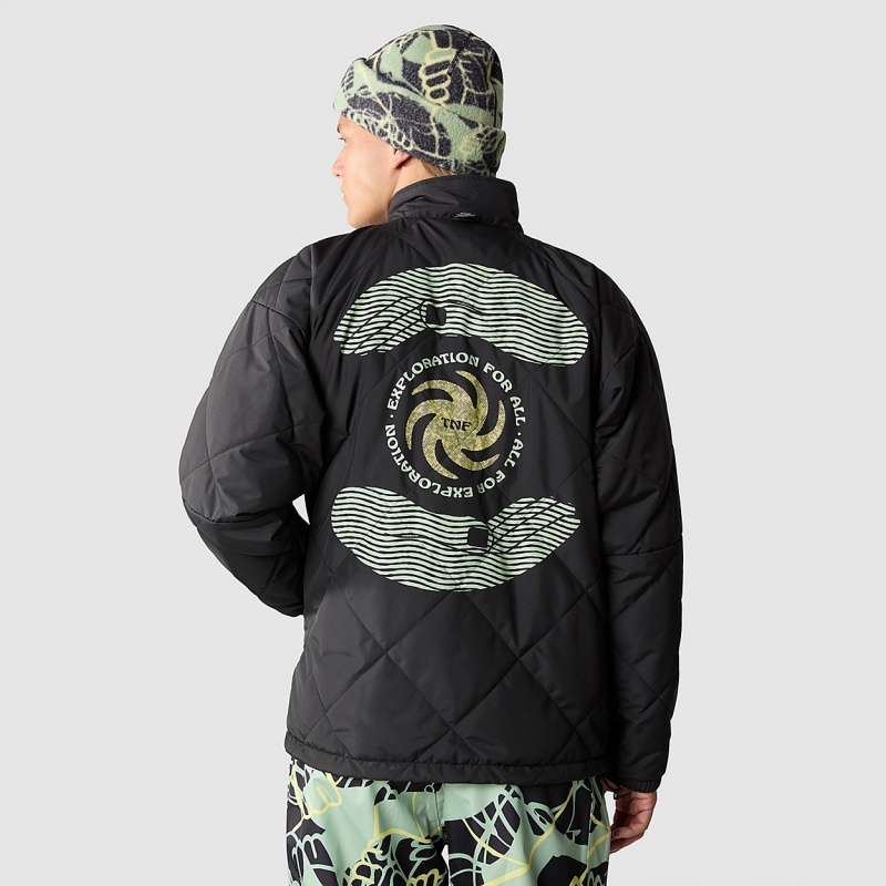 The North Face Afterburner Jacket Tnf Black - Misty Sage | SEKJVX-574