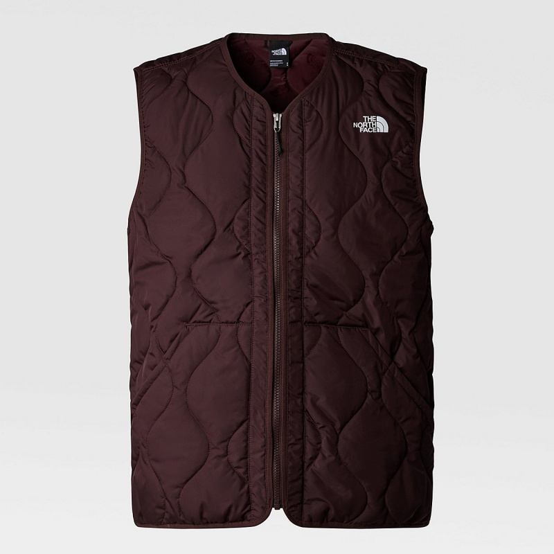 The North Face Ampato Quilted Gilet Coal Brown | UOHDYQ-741