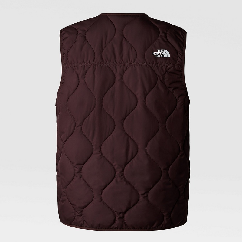 The North Face Ampato Quilted Gilet Coal Brown | UOHDYQ-741