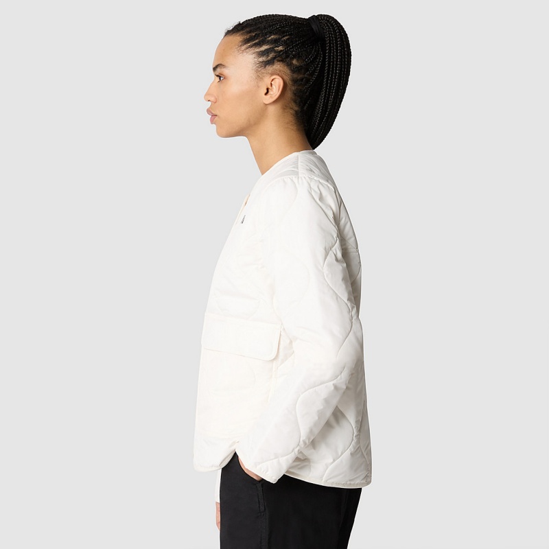 The North Face Ampato Quilted Jacket Gardenia White | NGYSPT-280