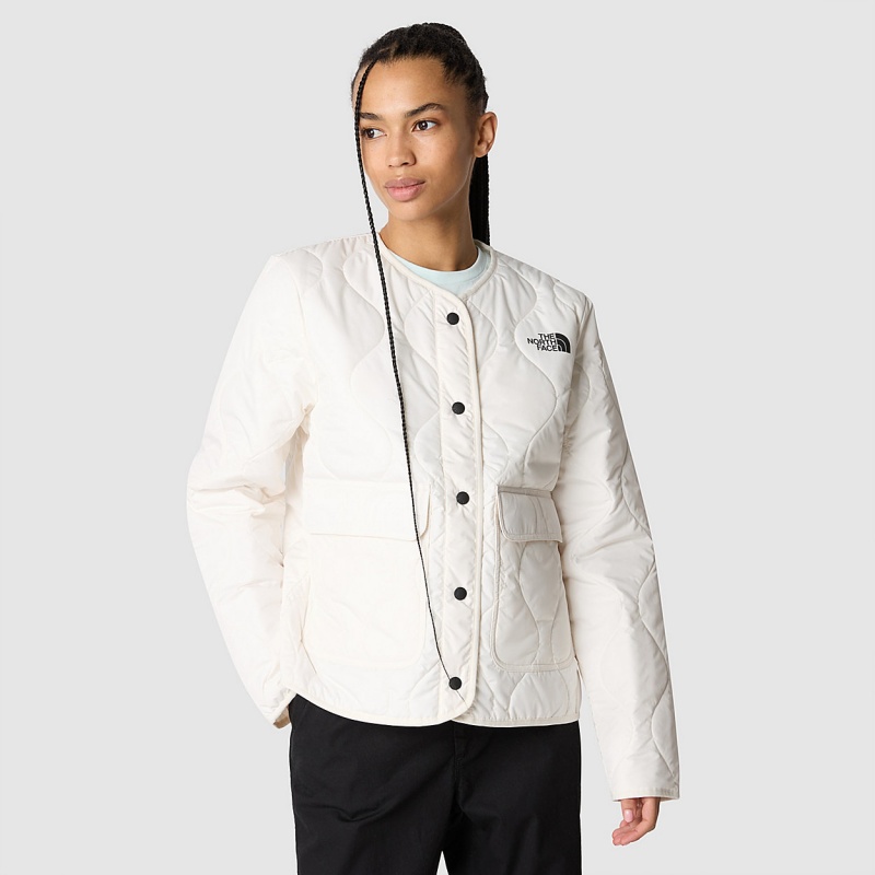 The North Face Ampato Quilted Jacket Gardenia White | NGYSPT-280