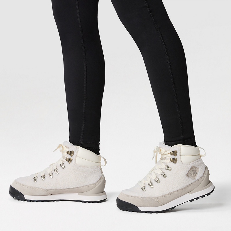 The North Face Back-To-Berkeley IV High-Pile Lifestyle Boots Gardenia White/Silver Grey | XYUCFN-635