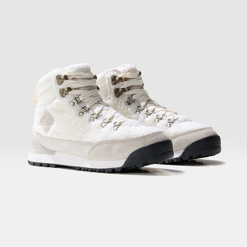 The North Face Back-To-Berkeley IV High-Pile Lifestyle Boots Gardenia White/Silver Grey | XYUCFN-635