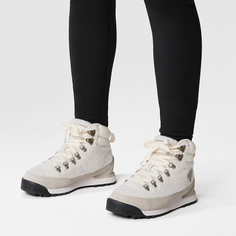 The North Face Back-To-Berkeley IV High-Pile Lifestyle Boots Gardenia White/Silver Grey | XYUCFN-635